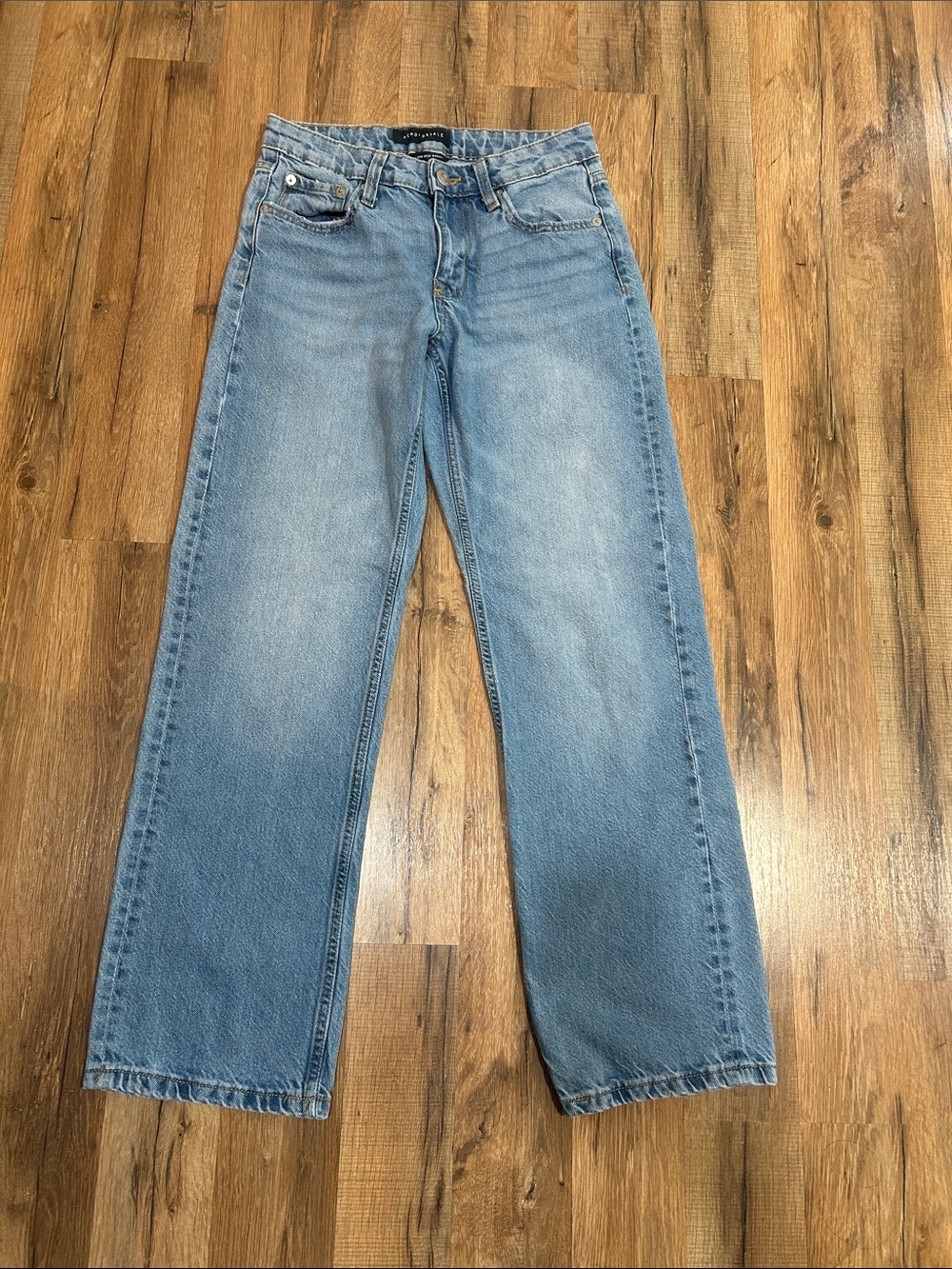 Aeropostal Classic Women's Light Blue Low Rise Baggy Jeans Sz 0